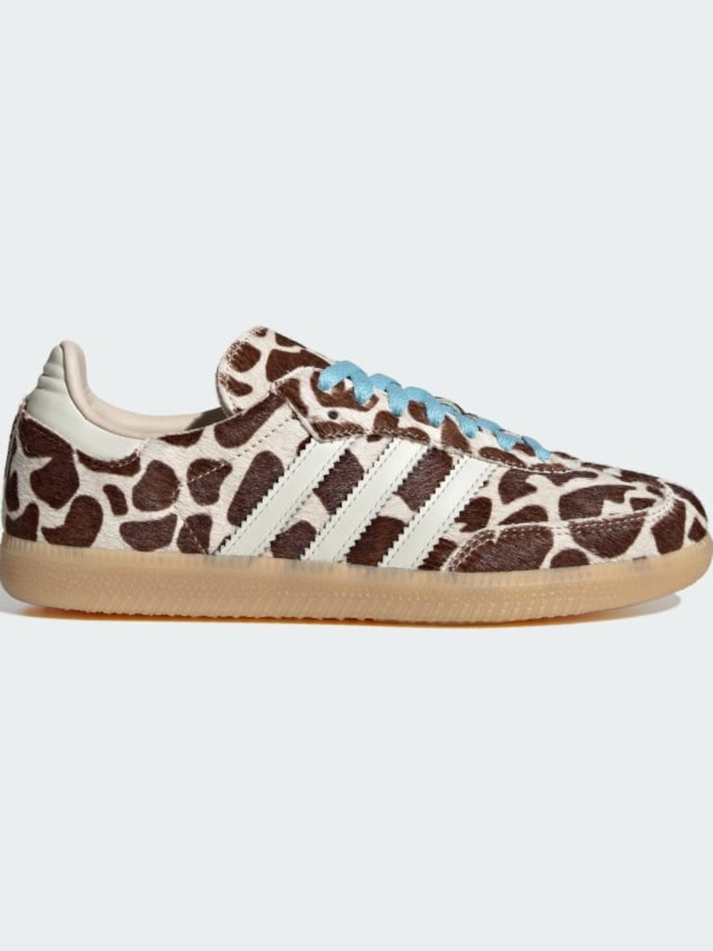 adidas samba calf hair Giraffe Print Sneakers Brown & Cream BNWT RARE LUXURY - Picture 7 of 9